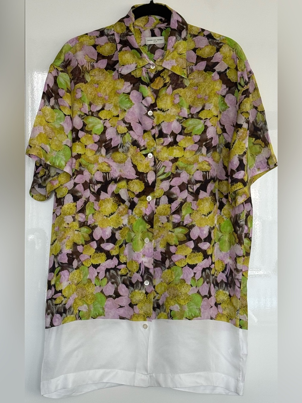 Dries Van Noten Floral Oversized Button-Up Shirt Top S